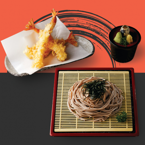 ZEN802955 โซบะเย็นและกุ้งเทมปุระ
