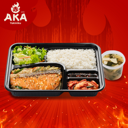 AKA80033350 ชุดแซลมอนเนยกระเทียม