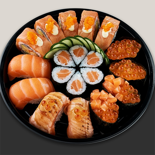 ชุดซูชิแซลมอนและมากิแพลตเตอร์ 799